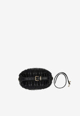 Miu Miu Matelassé Leather Shoulder Bag Black 5BP100VOOOAN88_F0002