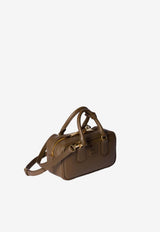 Miu Miu Arcadie Leather Top Handle Bag Brown 5BB142VOONACR3_F0244