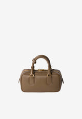 Miu Miu Arcadie Leather Top Handle Bag Brown 5BB142VOONACR3_F0244