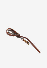 Miu Miu Buckled Leather Necklace Brown 5IC3232G75_F05HS