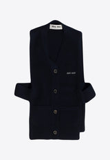 Miu Miu V-neck Cashmere Cardigan Vest Navy MMV380SOOO19RL_F0008