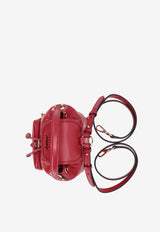 Miu Miu Mini Calf Leather Bucket Backpack Red 5BZ045VOOM2CRW_F0011