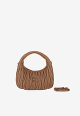 Miu Miu Wander Matelassé Leather Hobo Bag Brown 5BC125VOOYAN88_F098L