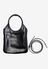 Miu Miu Ivy Calf Leather Top Handle Bag Black 5BA281VOLI2IEO_F0002