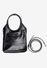 Miu Miu Ivy Calf Leather Top Handle Bag Black 5BA281VOLI2IEO_F0002