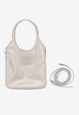 Miu Miu Ivy Calf Leather Top Handle Bag White 5BA281VOLI2IEO_F0009