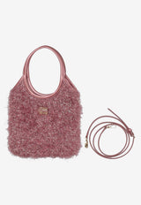 Miu Miu Ivy Lurex Top Handle Bag Pink 5BA281VOOI2IFU_F0028