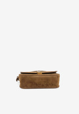 Saint Laurent Cassandre Suede Shoulder Bag Brown 8323301U80W_2916