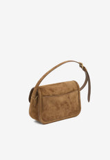 Saint Laurent Cassandre Suede Shoulder Bag Brown 8323301U80W_2916