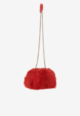 Saint Laurent Small Kate Reversible Fur Shoulder Bag Orange 838237HAAMN_7223