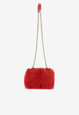 Saint Laurent Small Kate Reversible Fur Shoulder Bag Orange 838237HAAMN_7223