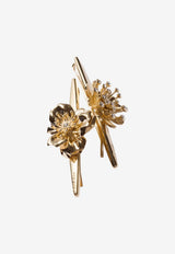Miu Miu Flower-Shaped Hair Clips Gold 5IF2752IF1_F05F8