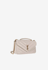 Saint Laurent Medium Loulou Shoulder Bag White 801439AAEAX_9207