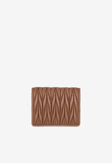 Miu Miu Matelassé Leather Logo Wallet Caramel 5MV204AFPP_F098L