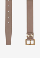 Saint Laurent Monogram Leather Belt Taupe 634437BOO0W_2721