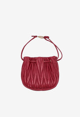 Miu Miu Matelassé Leather Pouch Bag Red 5ND022AFPP_F0011