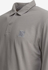Stone Island Long-Sleeved Polo T-shirt Gray 2200004S0F11V0064_9f3e1f3e-0374-4d47-8207-a34d62fbd46d