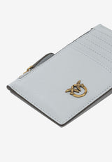 PINKO Love Birds Zip Leather Wallet Blue 100251A0F1E37Q_7eb917a3-1dfc-49d3-8bd4-b3b28b566045