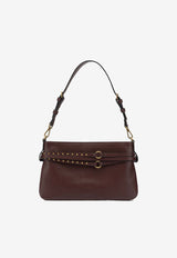PINKO Calf Leather Belted Shoulder Bag Bordeaux 106177A0QOR49Q_3142f696-67cb-46bd-bd86-3a60d087f1ad