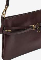 PINKO Calf Leather Belted Shoulder Bag Bordeaux 106177A0QOR49Q_3142f696-67cb-46bd-bd86-3a60d087f1ad