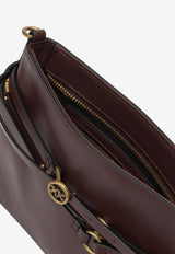 PINKO Calf Leather Belted Shoulder Bag Bordeaux 106177A0QOR49Q_3142f696-67cb-46bd-bd86-3a60d087f1ad