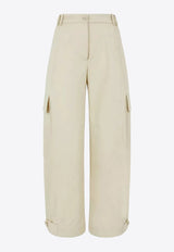 P.A.R.O.S.H Cedro Stitched Straight-Leg Pants Off-white D232462CEDRO_084