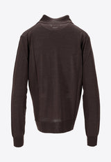 P.A.R.O.S.H Linfa Wool Knit Shirt Brown D540912LINFA25W_007