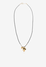 Isabel Marant Happiness Brass-Pendant Necklace Black CO0074FAB1B02B_01BK