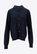 P.A.R.O.S.H Linfa Wool Knit Shirt Blue D540912LINFA25W_012