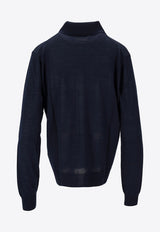 P.A.R.O.S.H Linfa Wool Knit Shirt Blue D540912LINFA25W_012