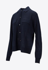 P.A.R.O.S.H Linfa Wool Knit Shirt Blue D540912LINFA25W_012