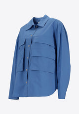 P.A.R.O.S.H Canyox Long-Sleeved Buttoned Shirt Light Blue D381273CANYOX25W_046