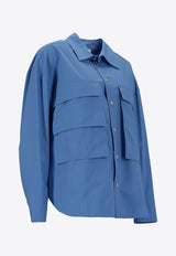 P.A.R.O.S.H Canyox Long-Sleeved Buttoned Shirt Light Blue D381273CANYOX25W_046