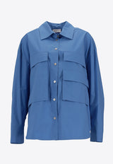P.A.R.O.S.H Canyox Long-Sleeved Buttoned Shirt Light Blue D381273CANYOX25W_046