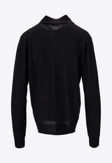 P.A.R.O.S.H Linfa Wool Knit Shirt Black D540912LINFA25W_013