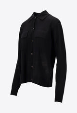 P.A.R.O.S.H Linfa Wool Knit Shirt Black D540912LINFA25W_013