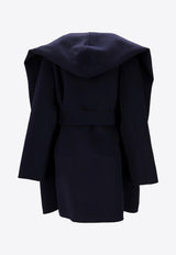 P.A.R.O.S.H Leak Wool Belted Coat Blue D431719ILEAK25_012