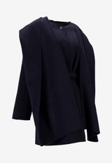 P.A.R.O.S.H Leak Wool Belted Coat Blue D431719ILEAK25_012