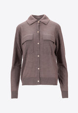 P.A.R.O.S.H Linfa Wool Knit Shirt Gray D540912LINFA25W_024