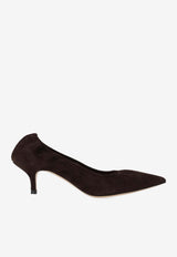 P.A.R.O.S.H 55 Suede Leather Pumps Brown D070286SHESHOE_086