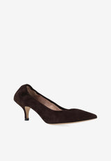 P.A.R.O.S.H 55 Suede Leather Pumps Brown D070286SHESHOE_086