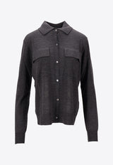 P.A.R.O.S.H Linfa Wool Knit Shirt Gray D540912LINFA25W_037