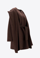 P.A.R.O.S.H Leak Wool Belted Coat Brown D431719ILEAK25_086
