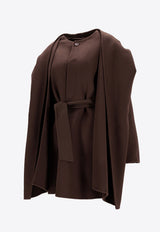 P.A.R.O.S.H Leak Wool Belted Coat Brown D431719ILEAK25_086