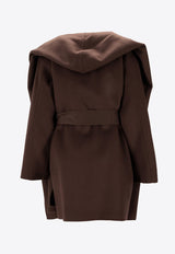 P.A.R.O.S.H Leak Wool Belted Coat Brown D431719ILEAK25_086