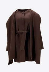 P.A.R.O.S.H Leak Wool Belted Coat Brown D431719ILEAK25_086