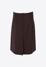 P.A.R.O.S.H Liliuxy Wool Pencil Skirt Brown D621170LILIUXY25_086