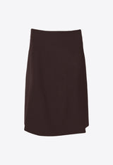 P.A.R.O.S.H Liliuxy Wool Pencil Skirt Brown D621170LILIUXY25_086