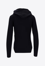 P.A.R.O.S.H Leila Wool Ribbed Bodysuit with Hood Navy D500713LEILA25_012