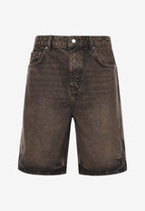 Represent Washed Denim Bermuda Shorts Gray MLM10050116_BARK_41114866